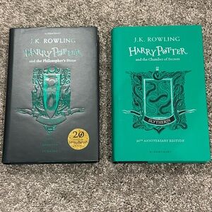 Harry Potter Hardcover 20th Anniversary Slytherin House Book Set NEW